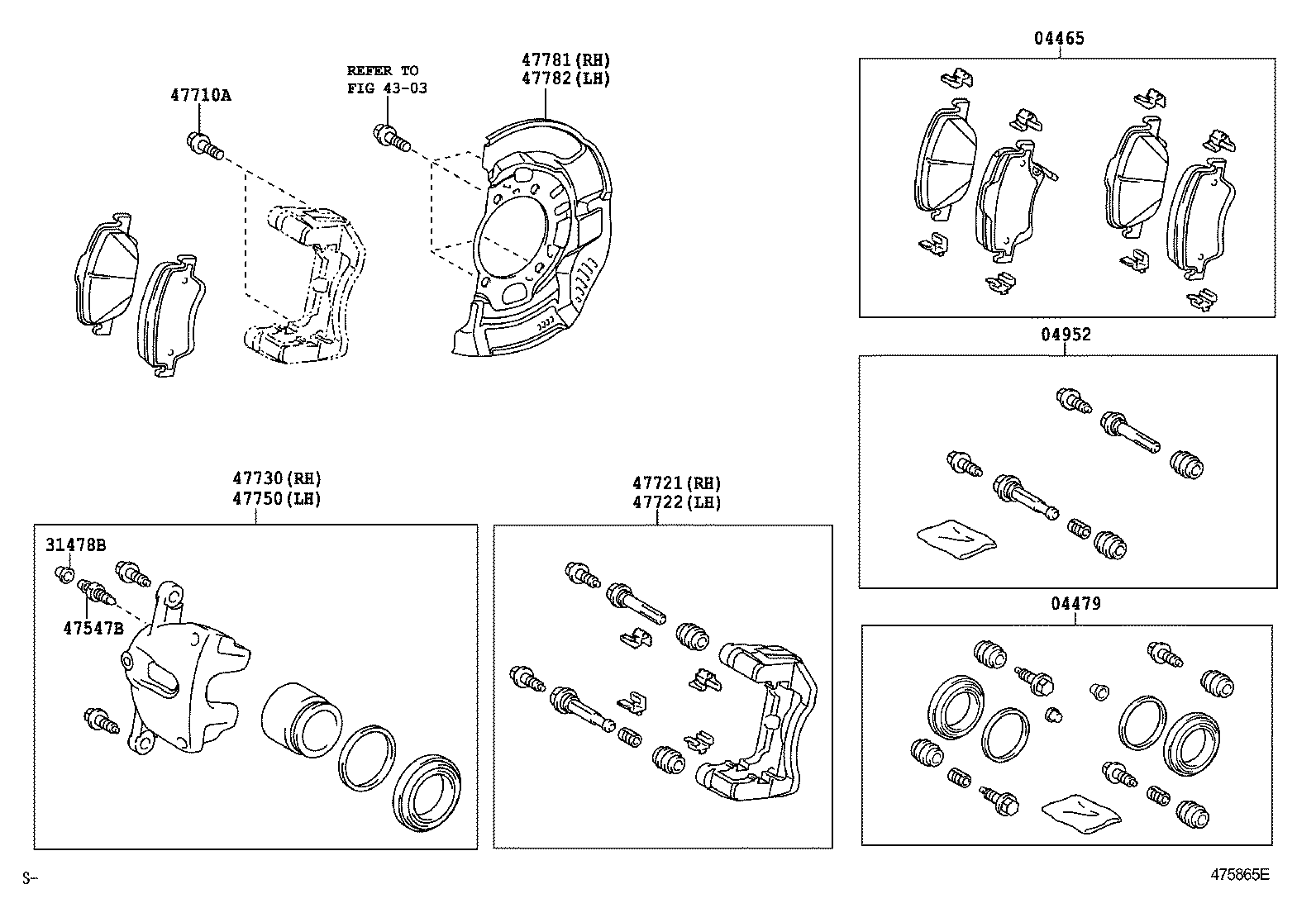 TOYOTA 04465-02200 - Гальмівні колодки, дискові гальма avtolavka.club