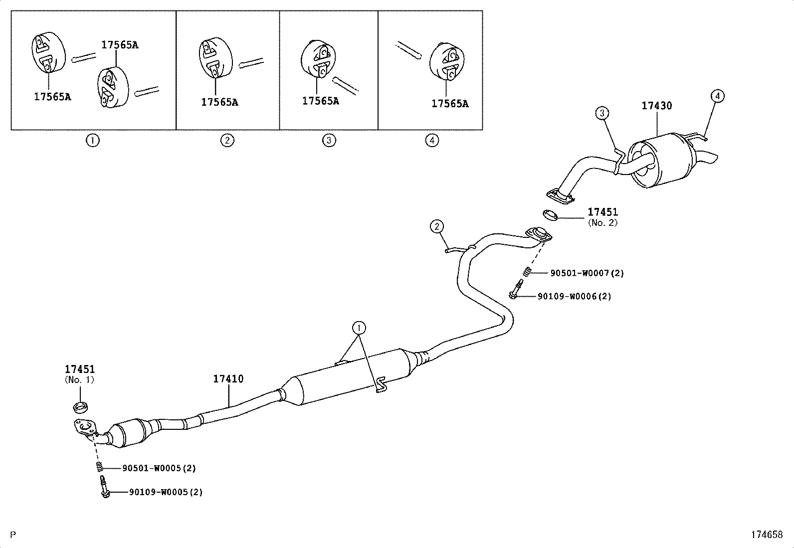 LEXUS 90501W0007 - Пружина, труба вихлопного газу avtolavka.club