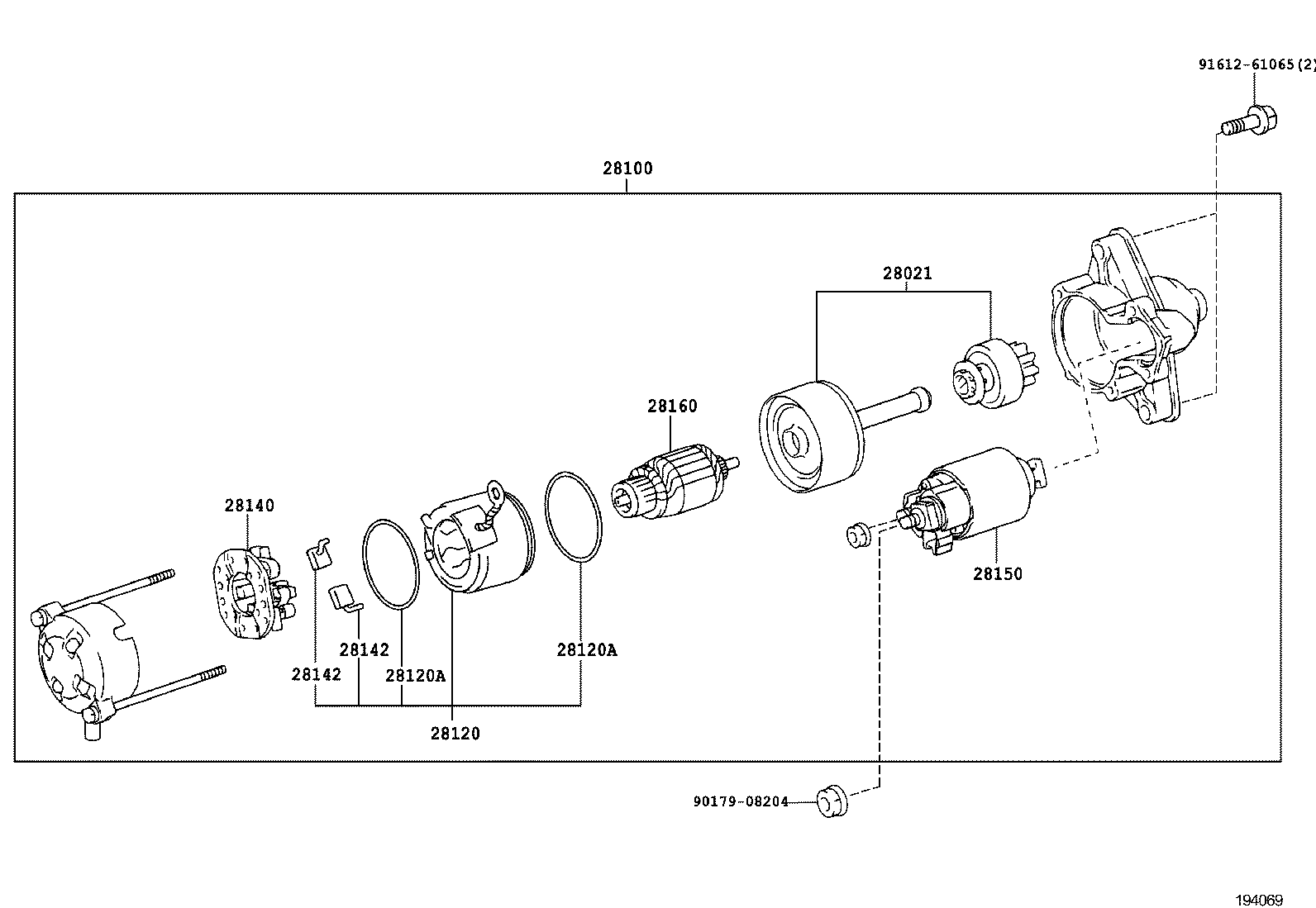 TOYOTA 28142-70020 - Вугільна щітка, стартер avtolavka.club