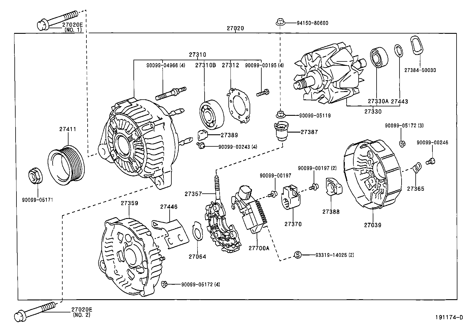 TOYOTA 2770027070 - Регулятор напруги генератора avtolavka.club