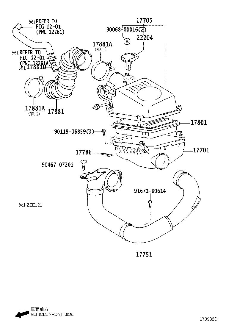 TOYOTA 177050D041 - Повітряний фільтр avtolavka.club