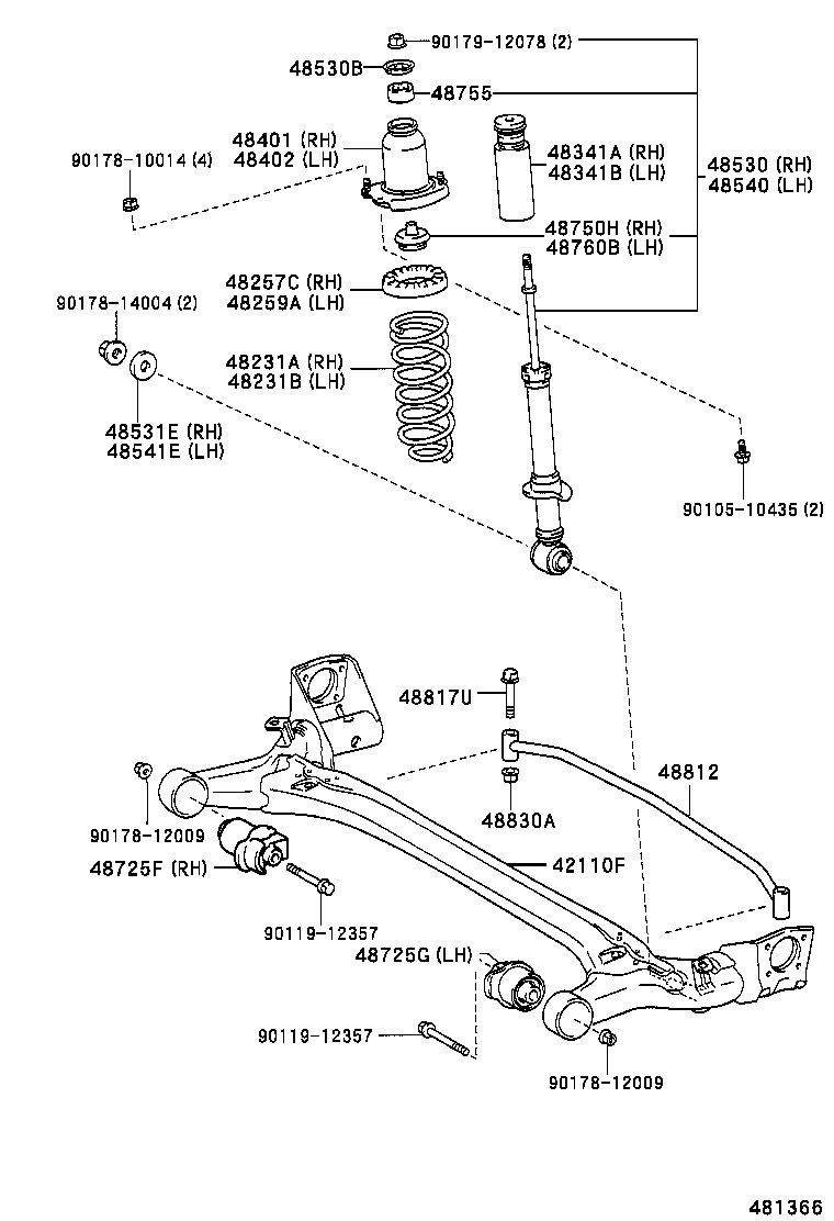 TOYOTA 48231-13100 - Пружина ходової частини avtolavka.club