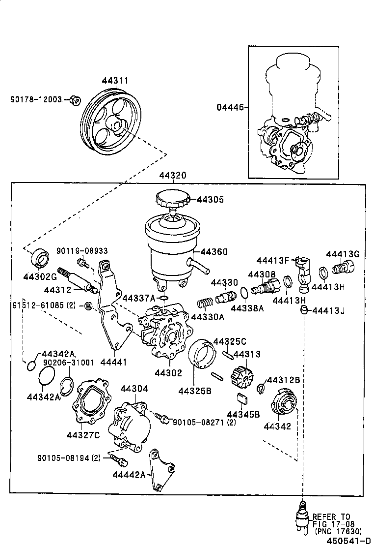 TOYOTA 44320-12391 - Гідравлічний насос, рульове управління, ГУР avtolavka.club