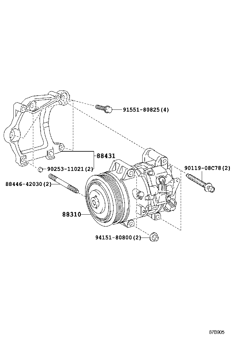 TOYOTA 88310-0R014 - Компресор, кондиціонер avtolavka.club