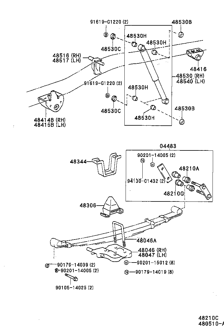 TOYOTA 48531-80669 - Амортизатор avtolavka.club