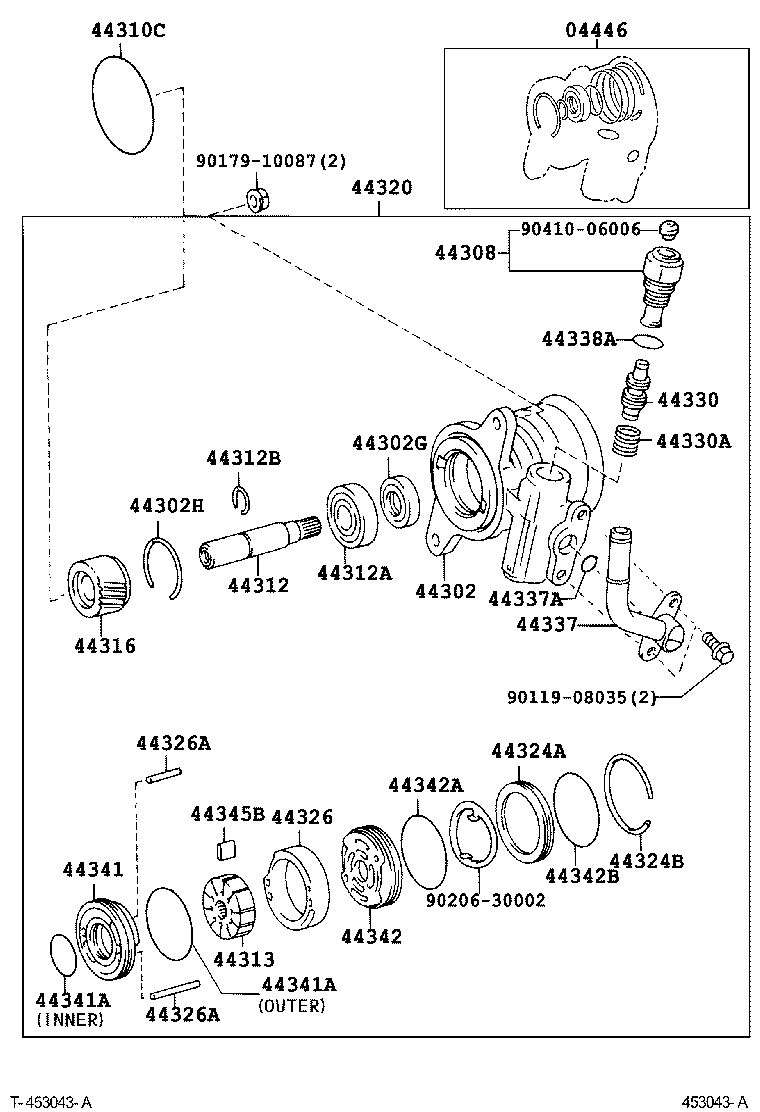 TOYOTA 44310-35610 - Гідравлічний насос, рульове управління, ГУР avtolavka.club