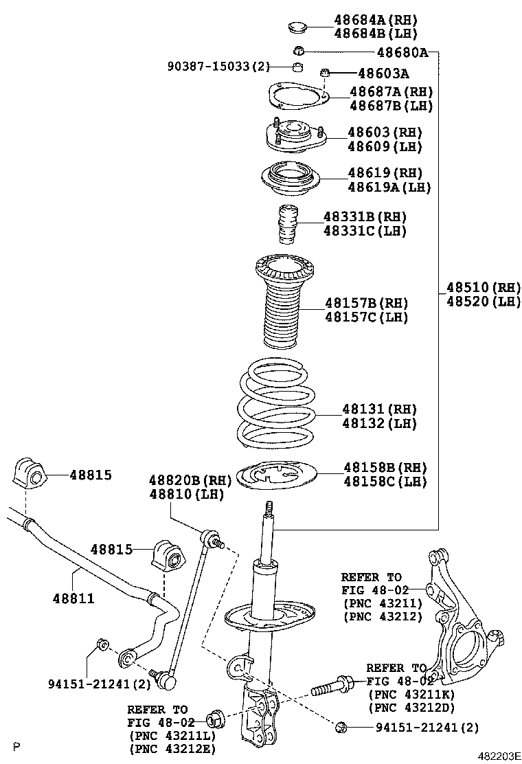 TOYOTA 48619-42010 - Підшипник кочення, опора стійки амортизатора avtolavka.club