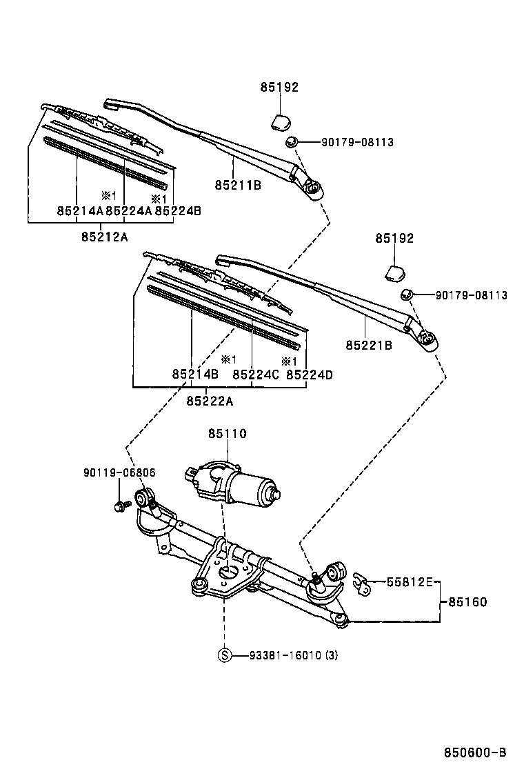 TOYOTA 85212-44031 - Щітка склоочисника avtolavka.club