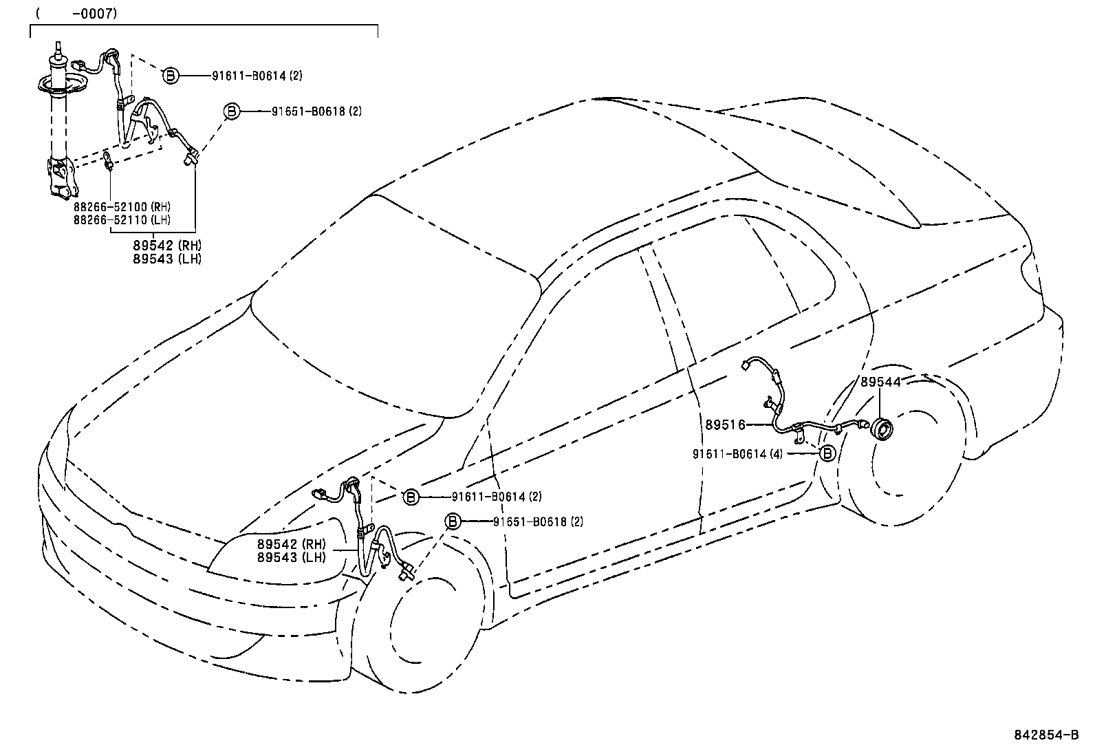 TOYOTA 89542-52010 - Датчик ABS, частота обертання колеса avtolavka.club