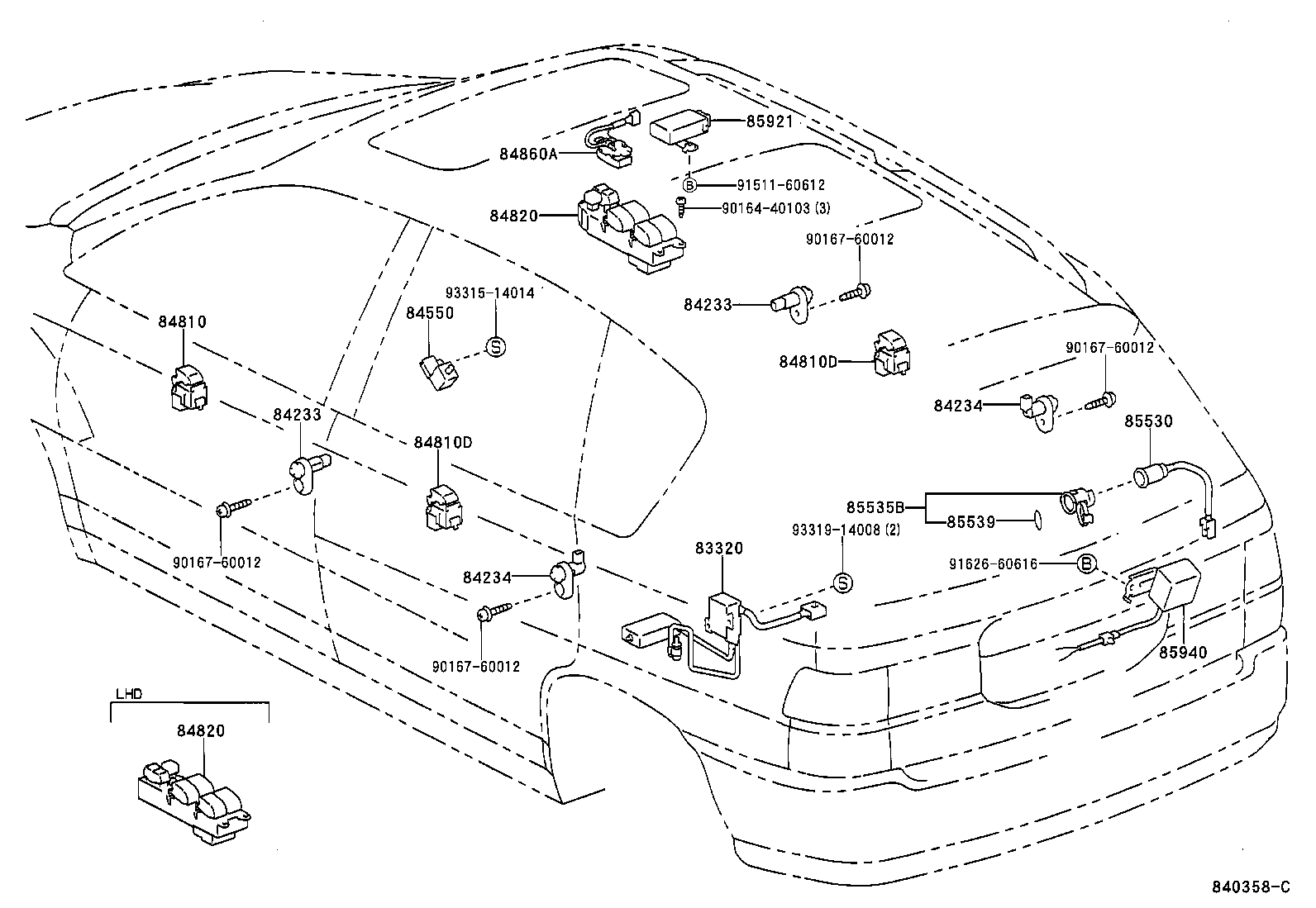 TOYOTA 84810-12080 - Вимикач, стеклолод'емнік avtolavka.club