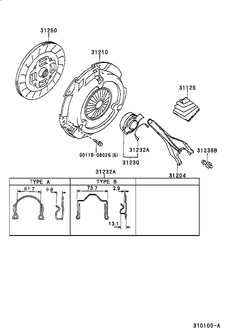 TOYOTA 31210-44020 - Нажимной диск зчеплення avtolavka.club