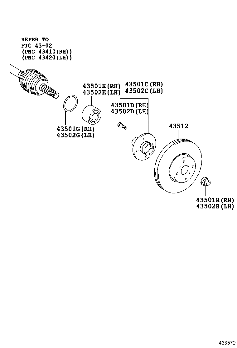 TOYOTA 435020D050 - Комплект підшипника маточини колеса avtolavka.club