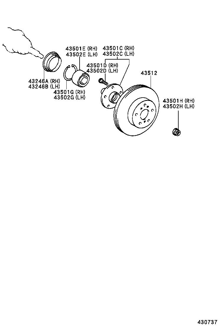 LEXUS 43512-08030 - Гальмівний диск avtolavka.club