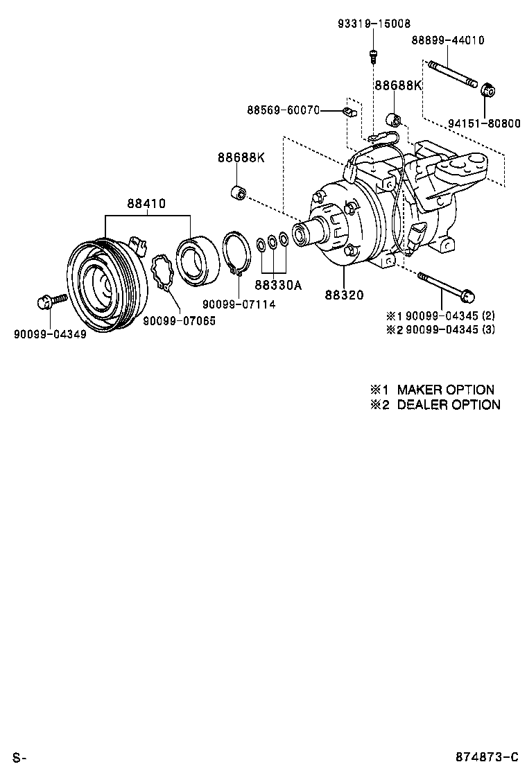 TOYOTA 88320-44140 - Компресор, кондиціонер avtolavka.club