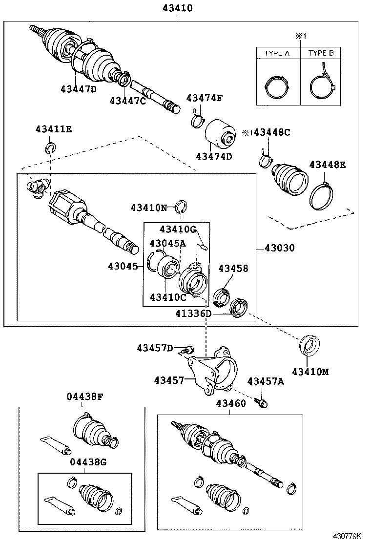 TOYOTA 0443828040 - Пильник, приводний вал avtolavka.club