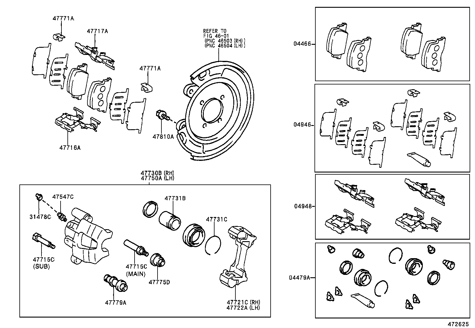 NISSAN 0446633130 - Гальмівні колодки, дискові гальма avtolavka.club