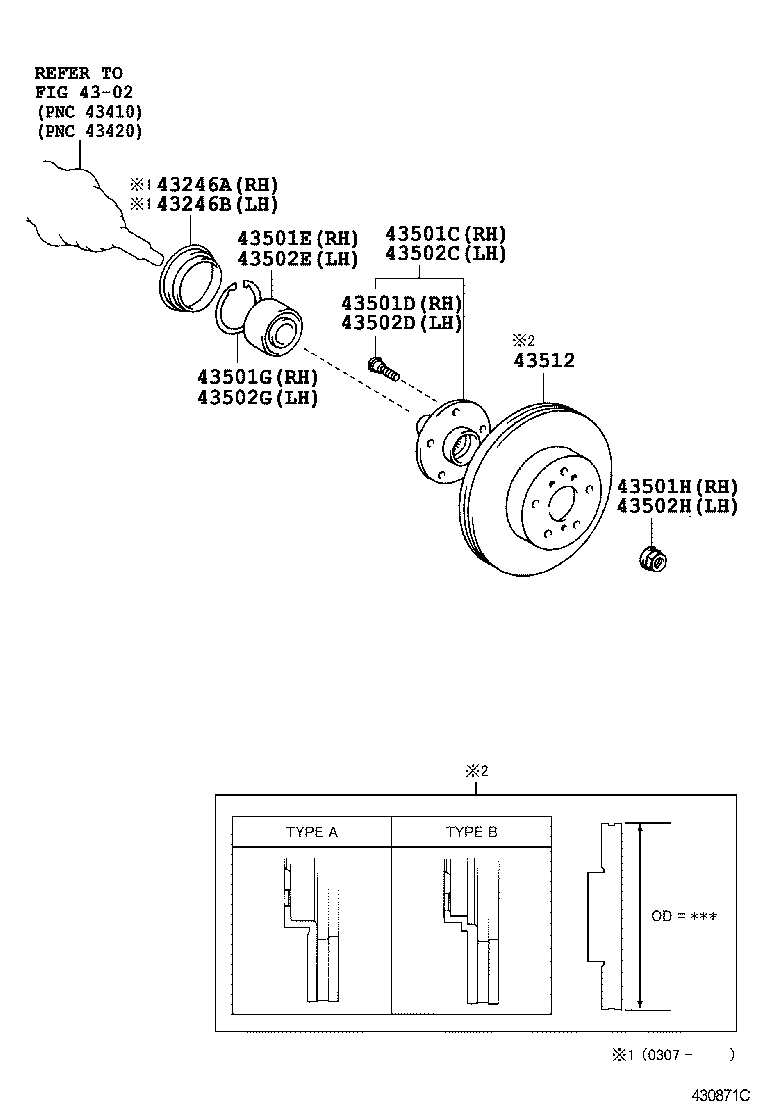 LEXUS 4351258010 - Гальмівний диск avtolavka.club