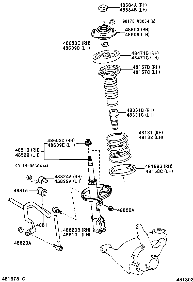 TOYOTA 48520-09821 - Амортизатор avtolavka.club