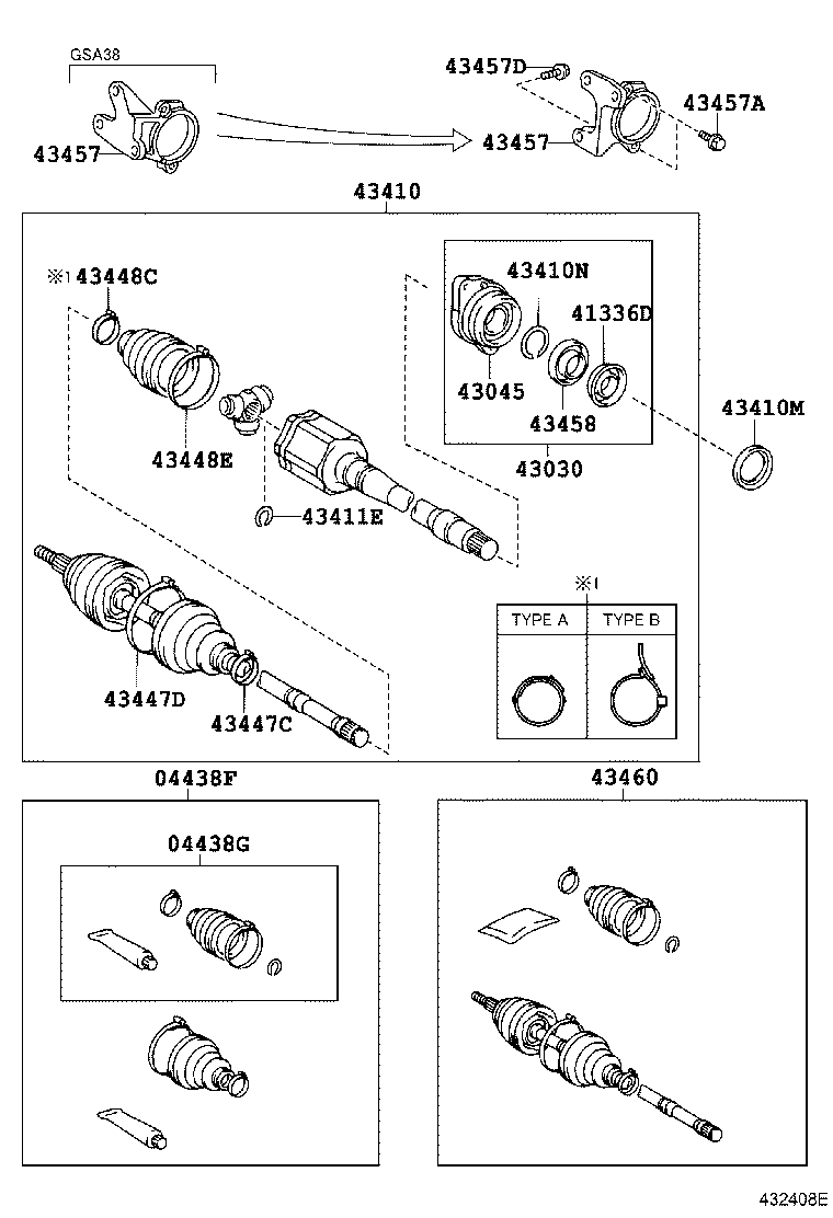 Daihatsu 04438-42180 - Пильник, приводний вал avtolavka.club