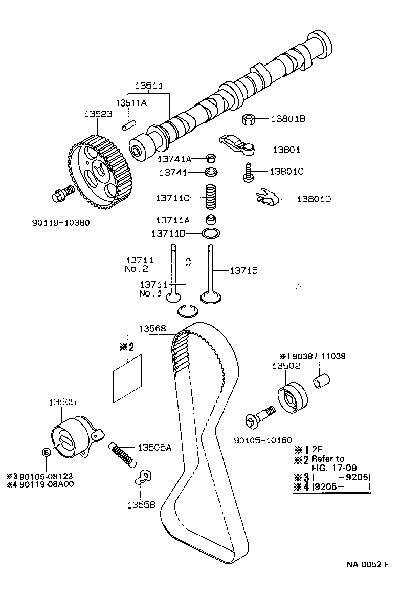 TOYOTA 13503-10011 - Паразитний / Провідний ролик, зубчастий ремінь avtolavka.club