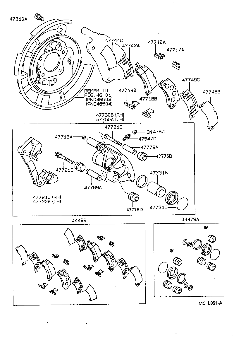 Daihatsu 04492 33010 - Гальмівні колодки, дискові гальма avtolavka.club