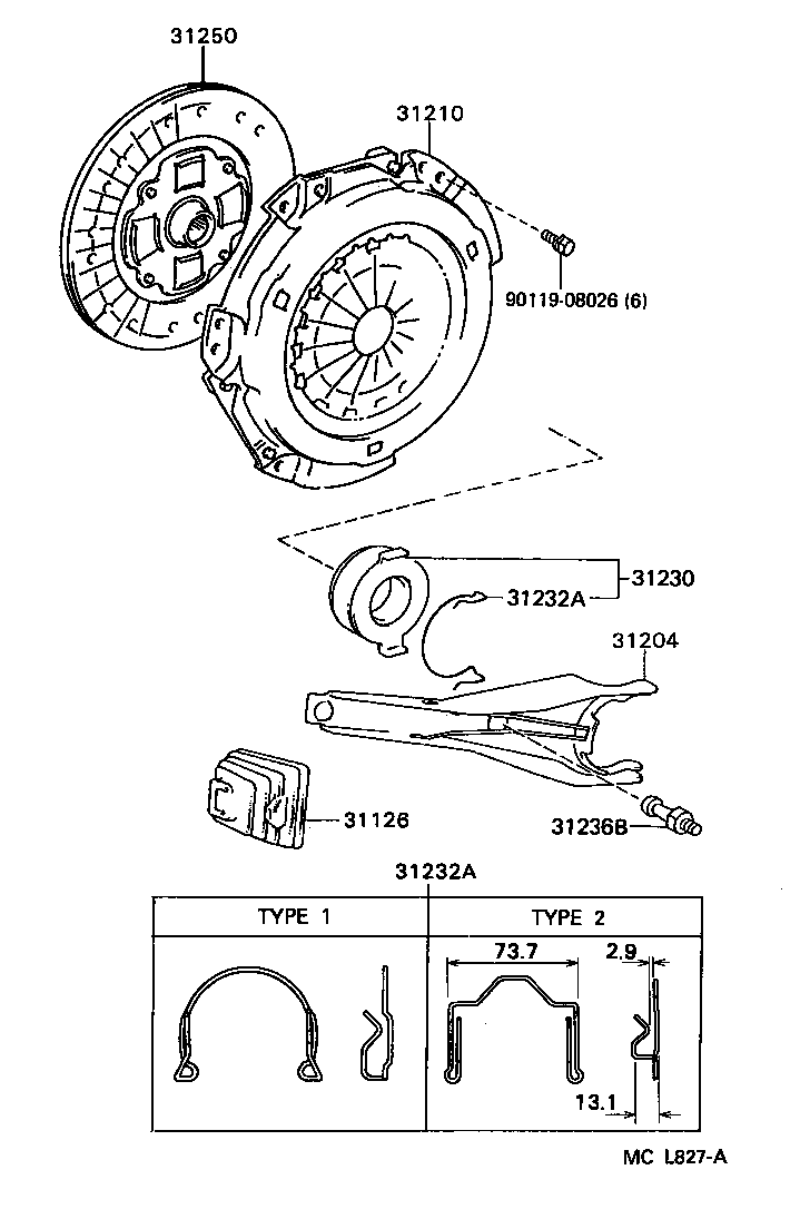 LEXUS 3123020190 - BEARING ASSY, CLUTCH RELEASE avtolavka.club