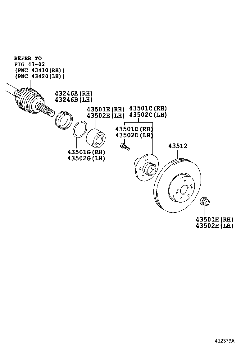 TOYOTA 43512-06090 - Гальмівний диск avtolavka.club