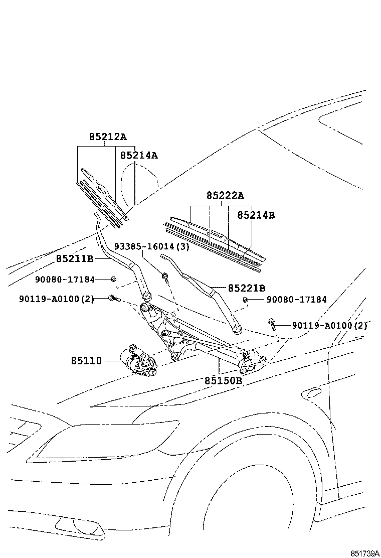 TOYOTA 8521406140 - Щітка склоочисника avtolavka.club