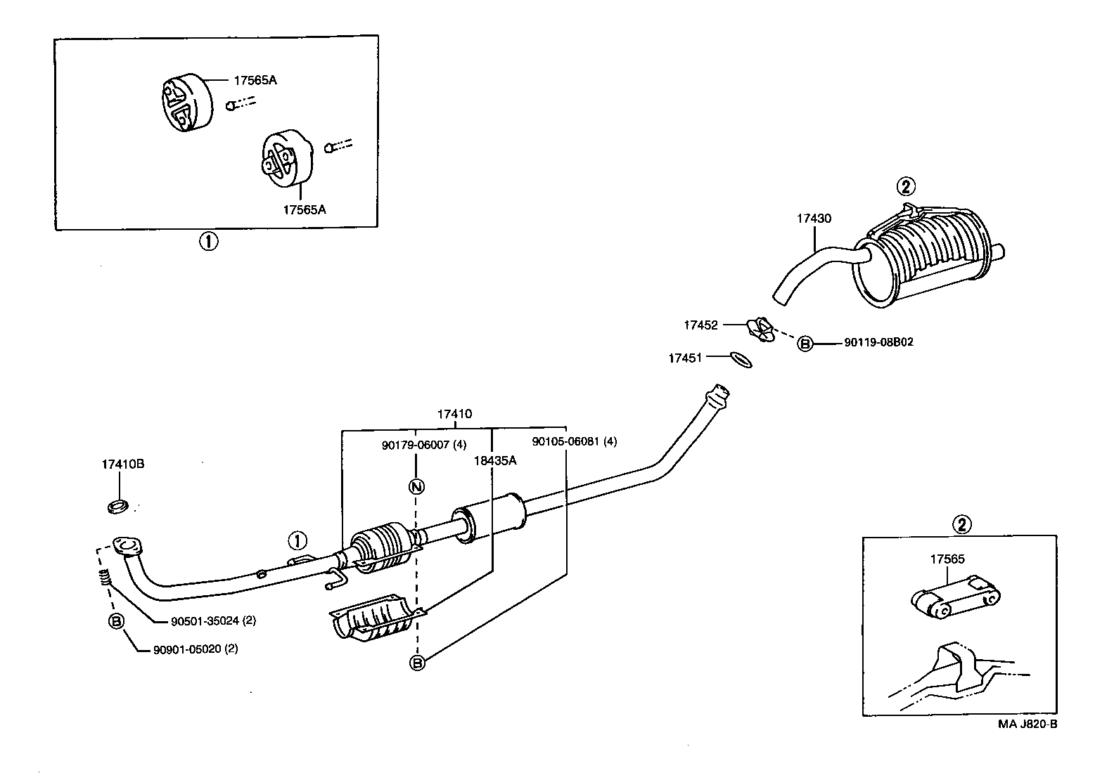 TOYOTA 90461-15015 - З'єднувальні елементи, система випуску avtolavka.club