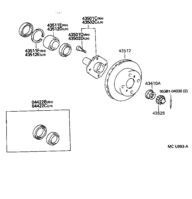 TOYOTA 43512-16120 - Гальмівний диск avtolavka.club