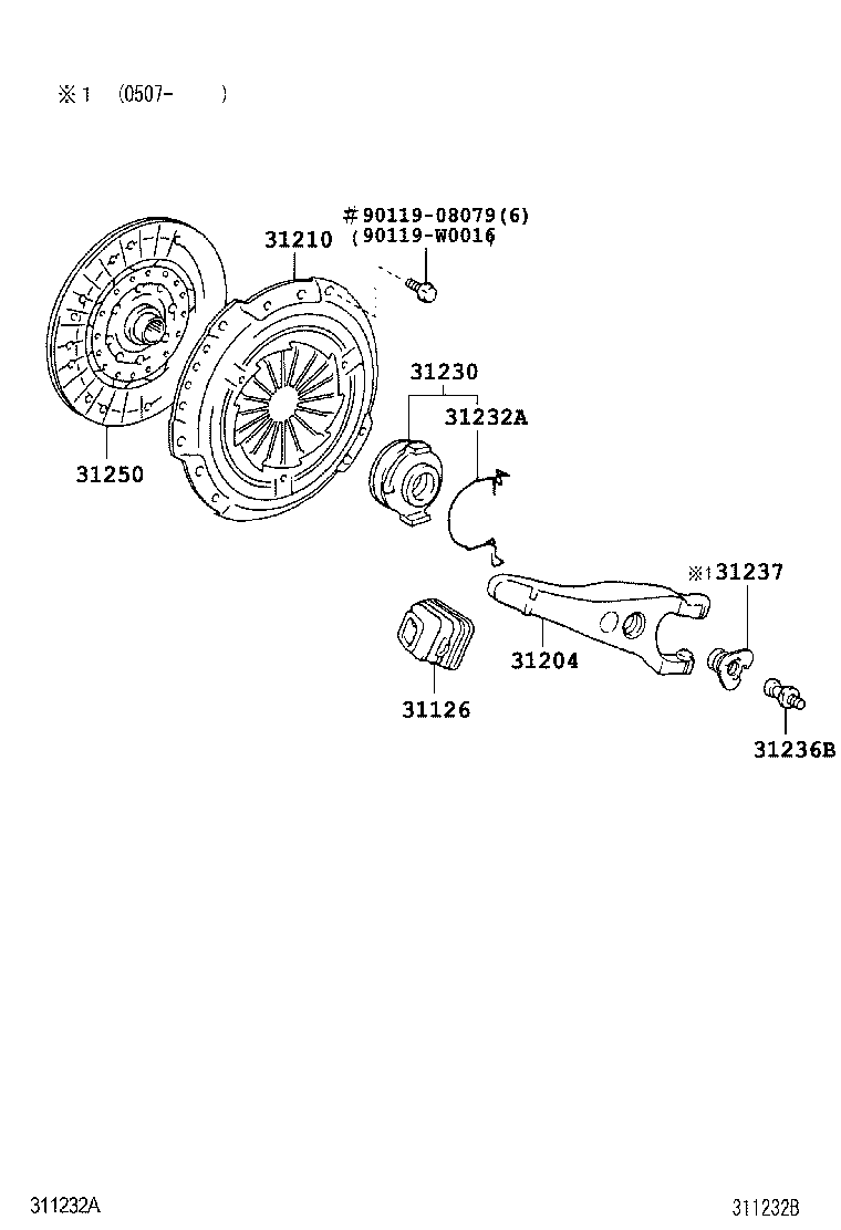 TOYOTA 31250-05070 - Диск зчеплення avtolavka.club