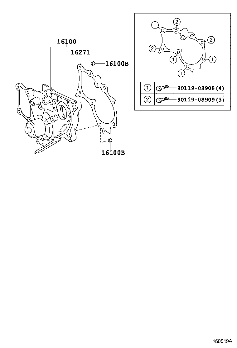 TOYOTA 16100-29185 - Водяний насос avtolavka.club