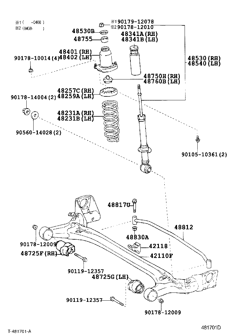 TOYOTA 48403-32010 - Опора стійки амортизатора, подушка avtolavka.club