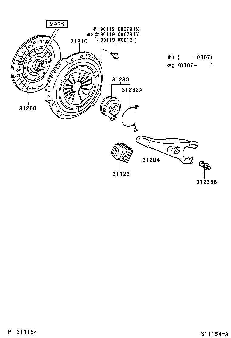 TOYOTA 31210-05050 - Нажимной диск зчеплення avtolavka.club