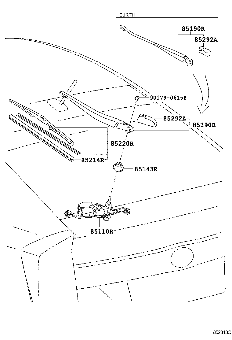 LEXUS 8521450061 - Щітка склоочисника avtolavka.club