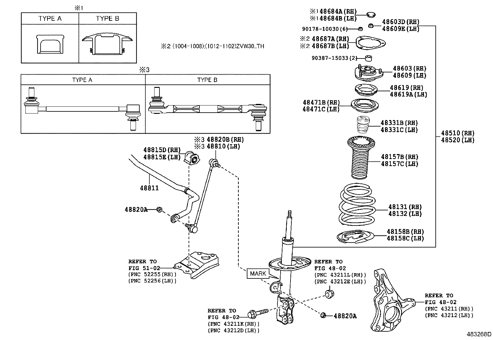 TOYOTA 4860947040 - Опора стійки амортизатора, подушка avtolavka.club