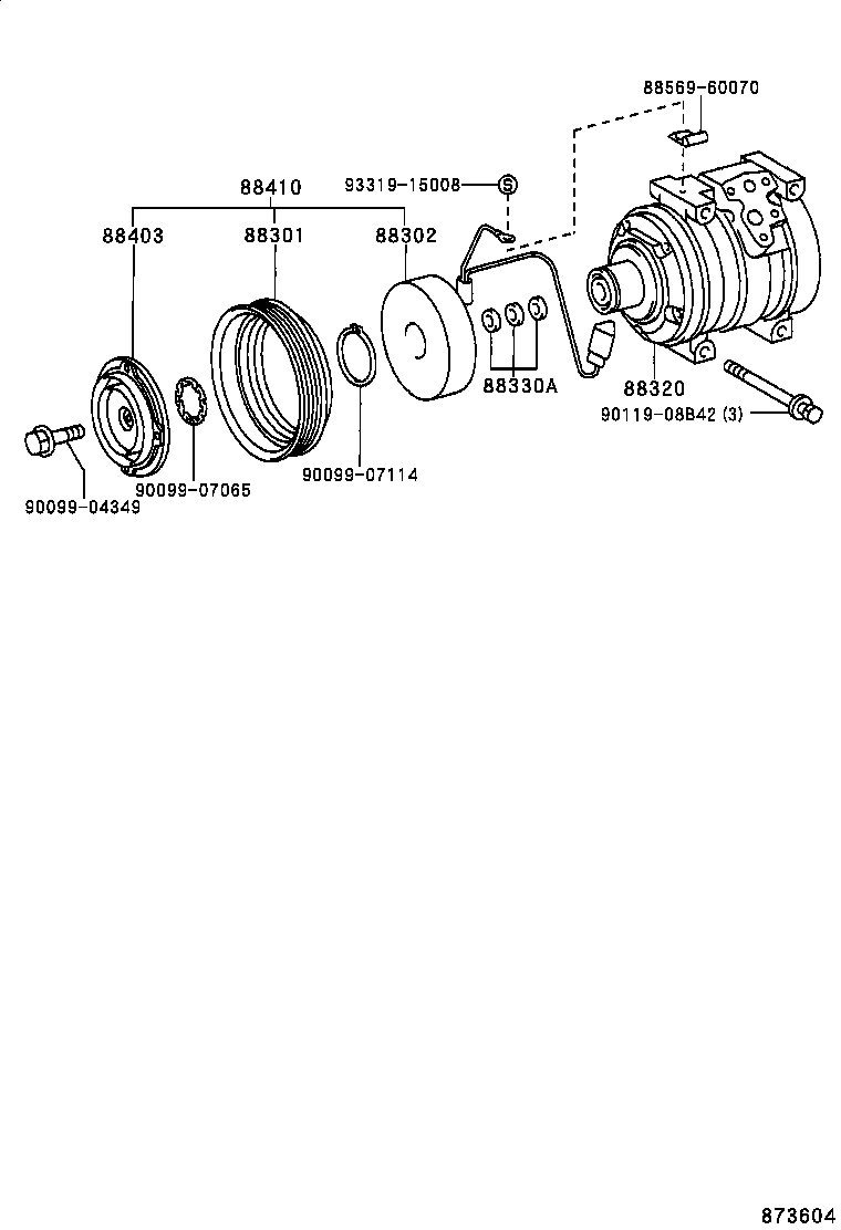 TOYOTA 88320-2B420 - Компресор, кондиціонер avtolavka.club