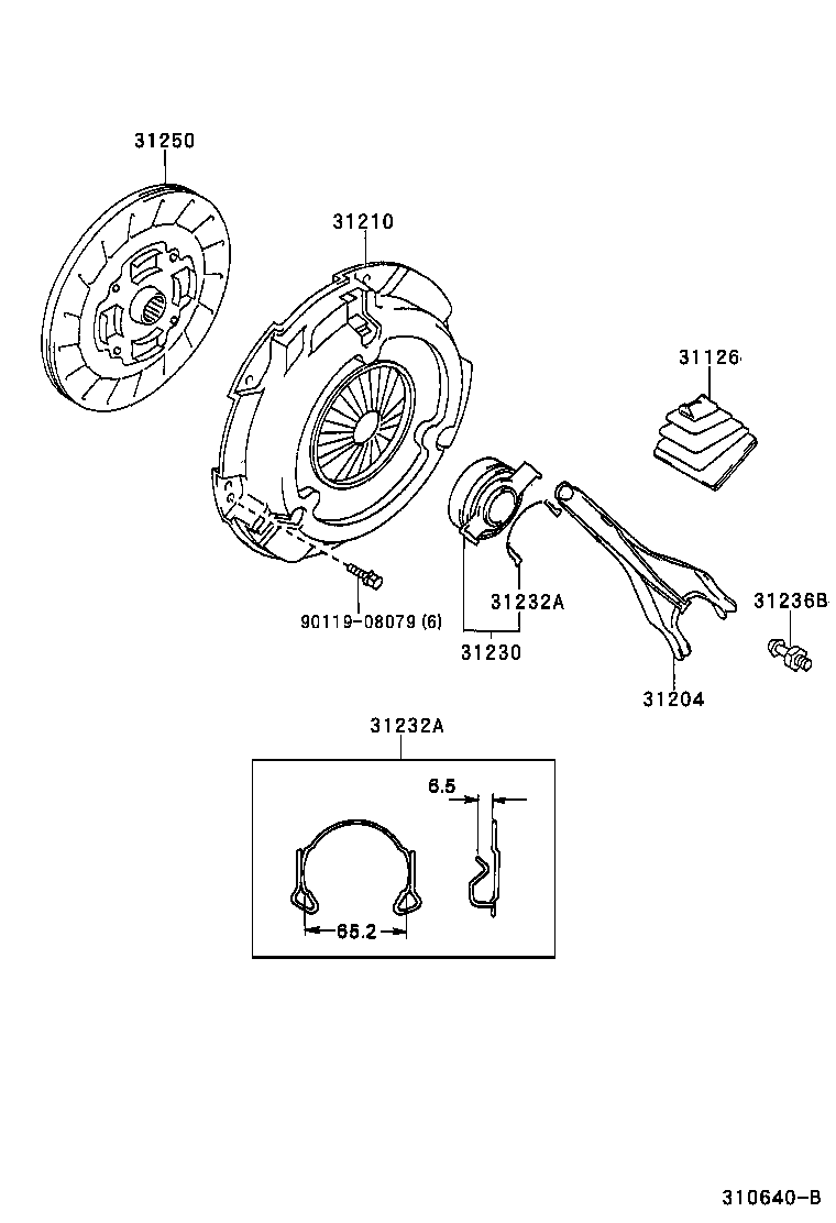 TOYOTA 31210-20380 - Нажимной диск зчеплення avtolavka.club