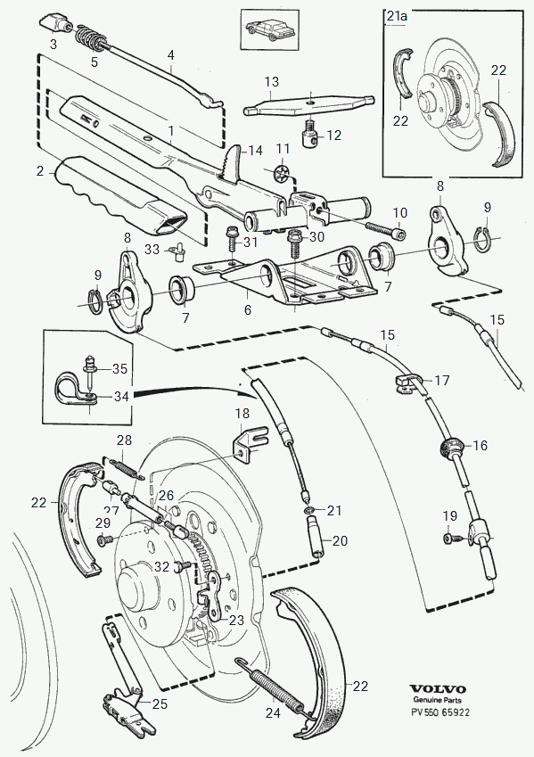 Volvo 3516881 - Комплект гальм, ручник, парковка avtolavka.club