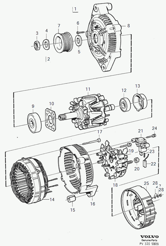 Volvo 3090258 - Підшипник, підвіска генератора avtolavka.club