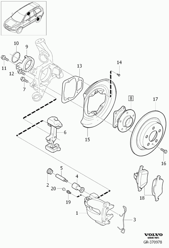 Volvo 8602855 - Гальмівний супорт avtolavka.club