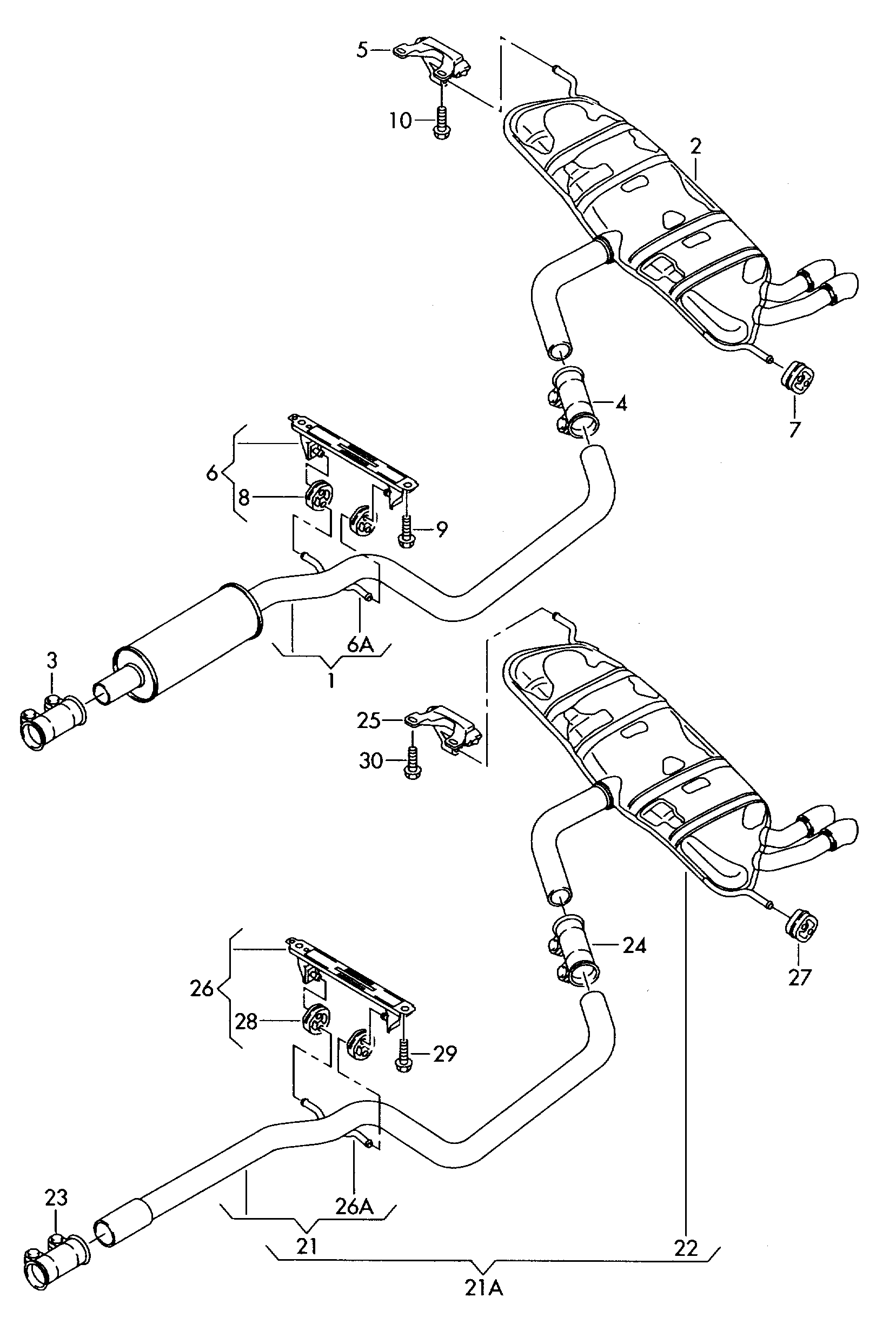 AUDI 1T0253201 - Труба вихлопного газу avtolavka.club