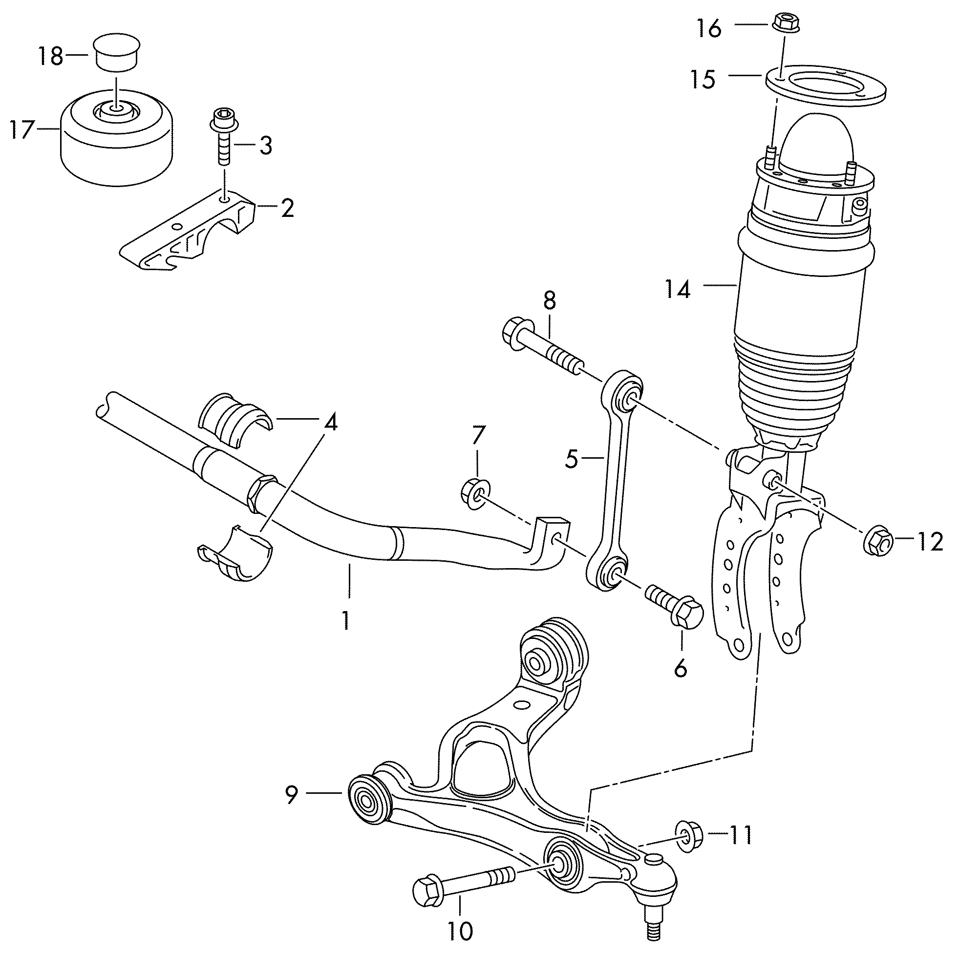 Seat 7P6 616 039 N - Опора пневматичної ресори avtolavka.club