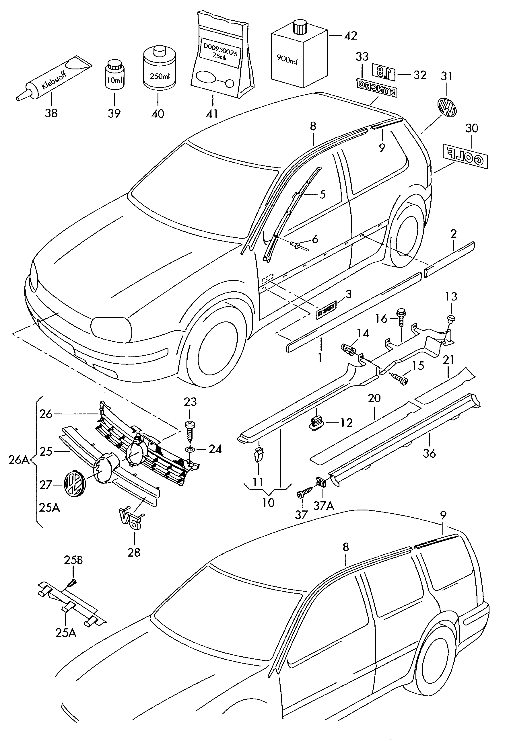 VW 1J0853655G+ - Решітка вентилятора, буфер avtolavka.club