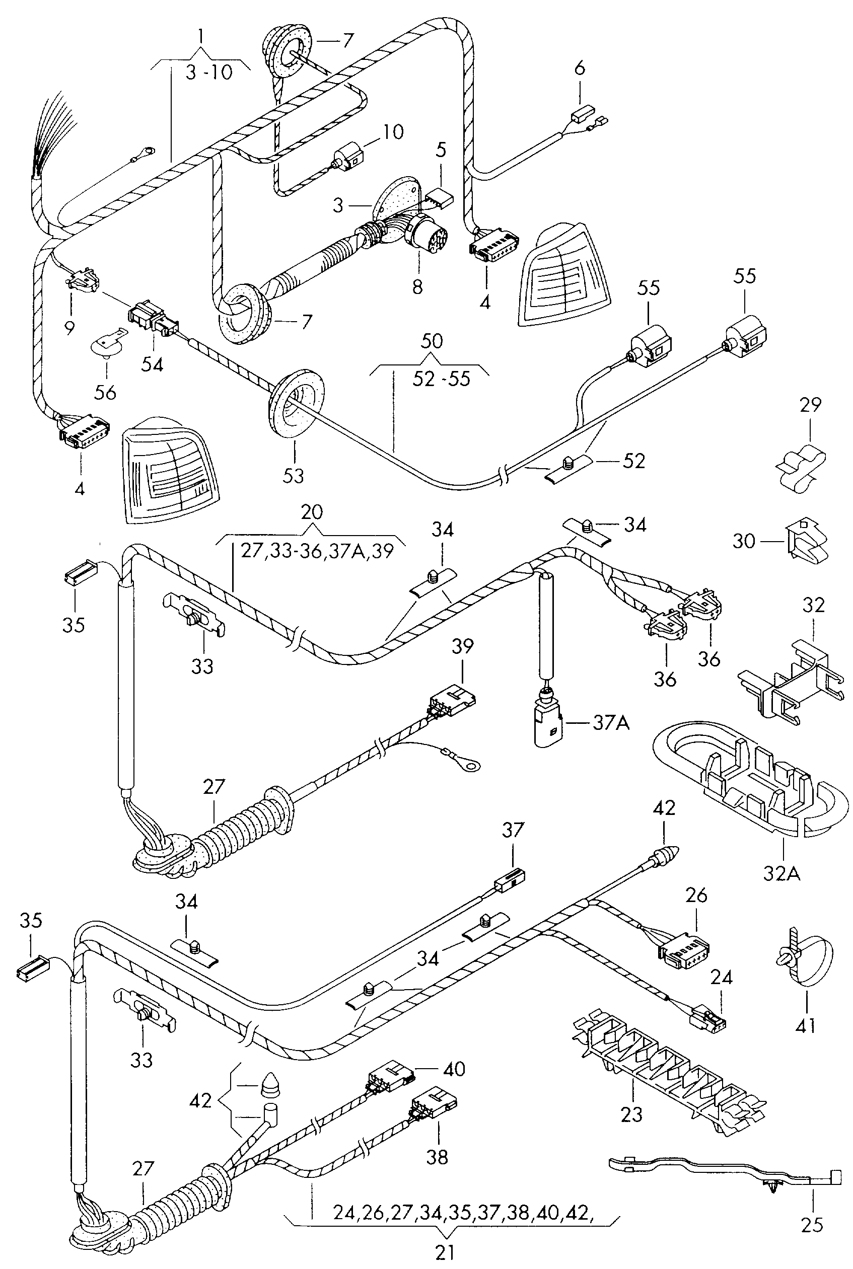 AUDI 1J6971147H* - Ремонтний комплект, кабельний комплект avtolavka.club