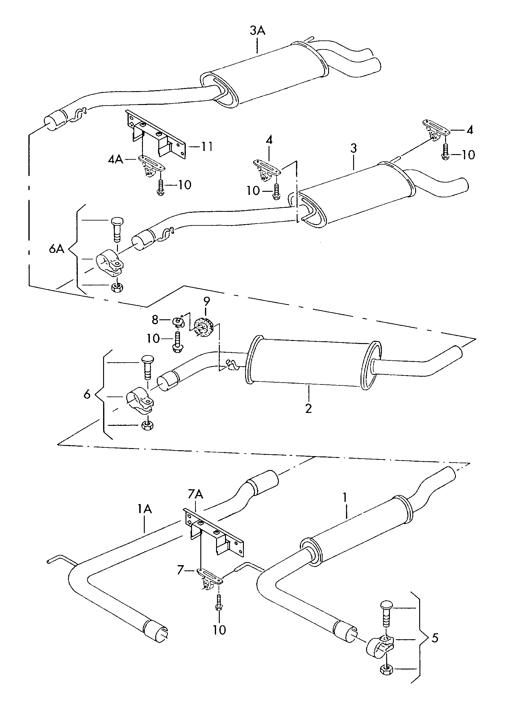 AUDI 074253201 - Труба вихлопного газу avtolavka.club