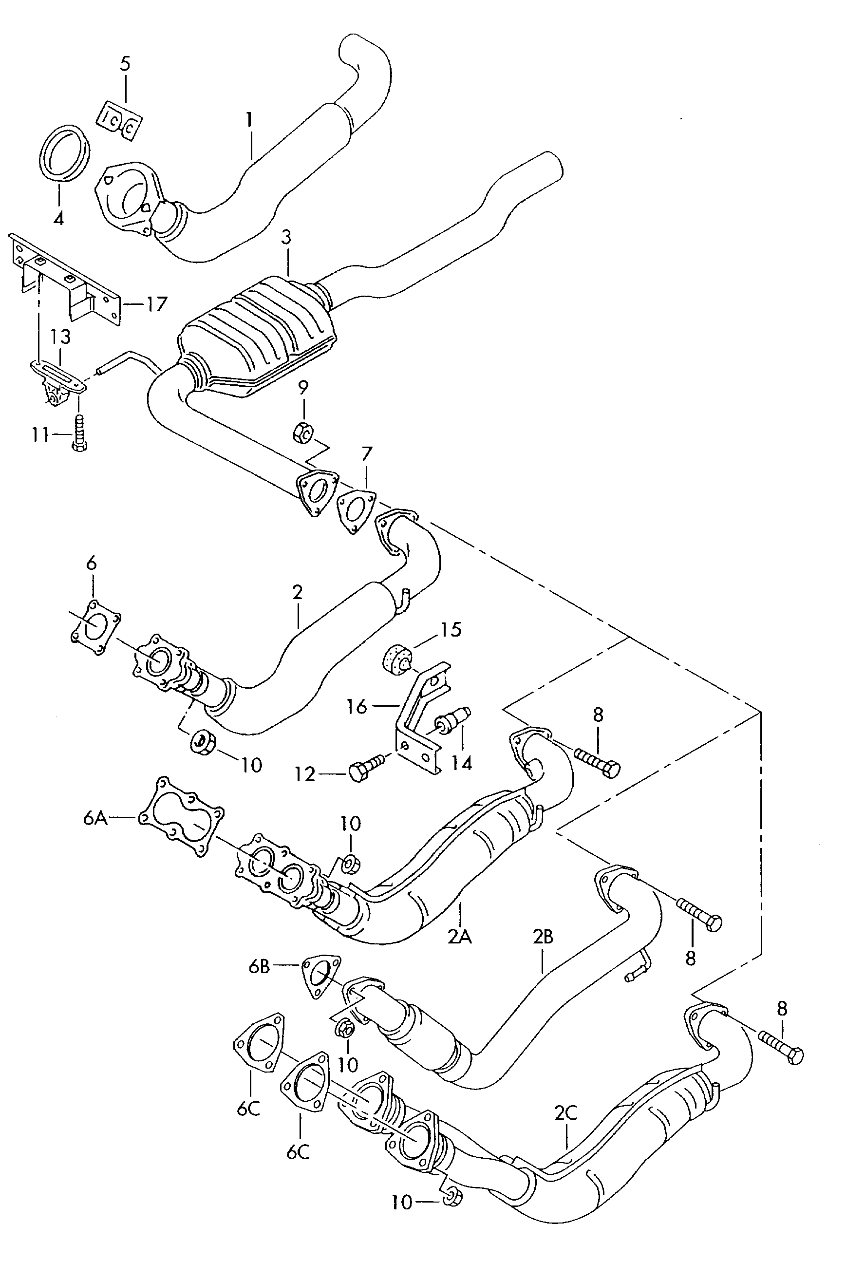 AUDI 023253365 - Кронштейн, втулка, система випуску avtolavka.club