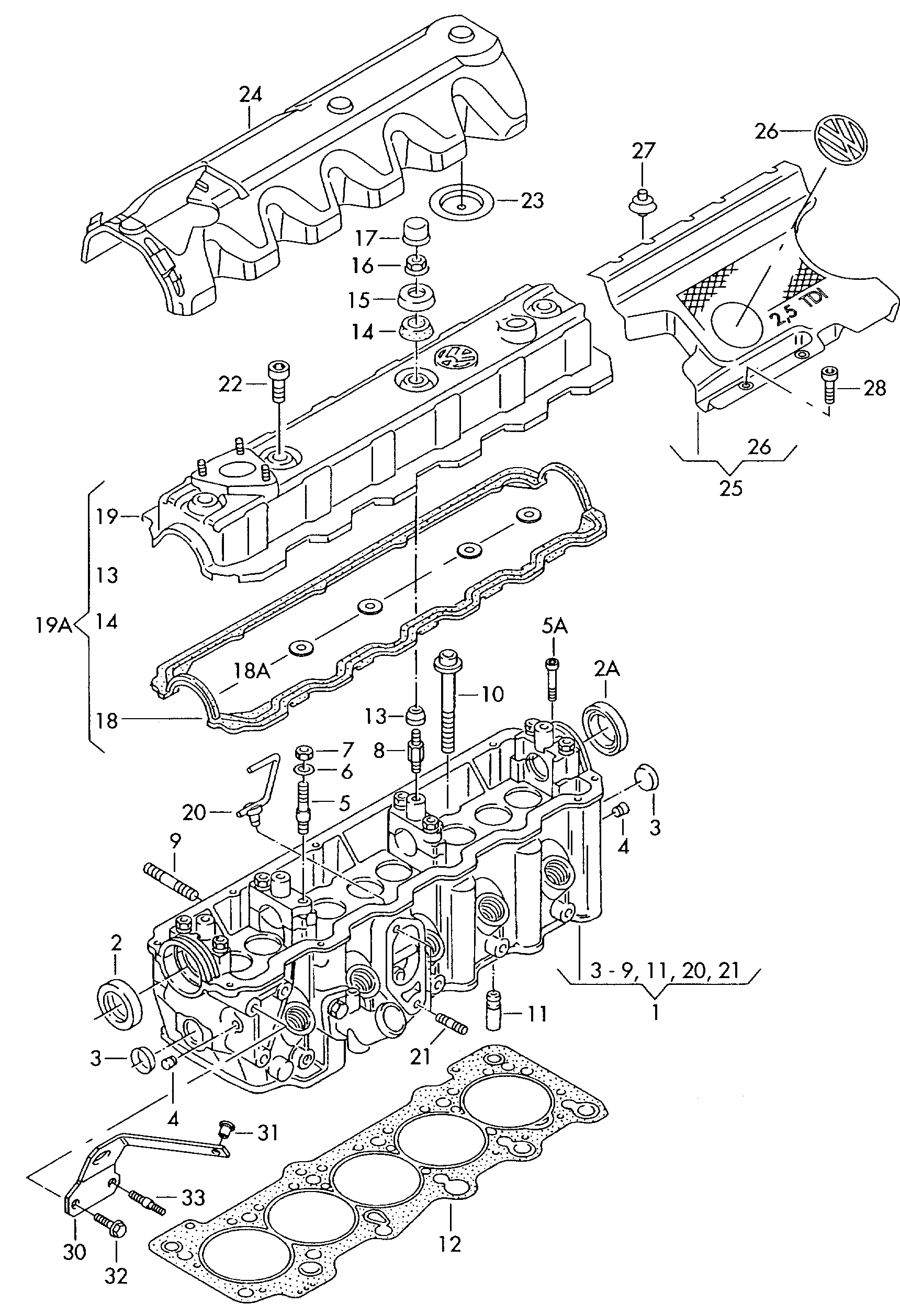 Seat 023 103 383 B - Прокладка, головка циліндра avtolavka.club