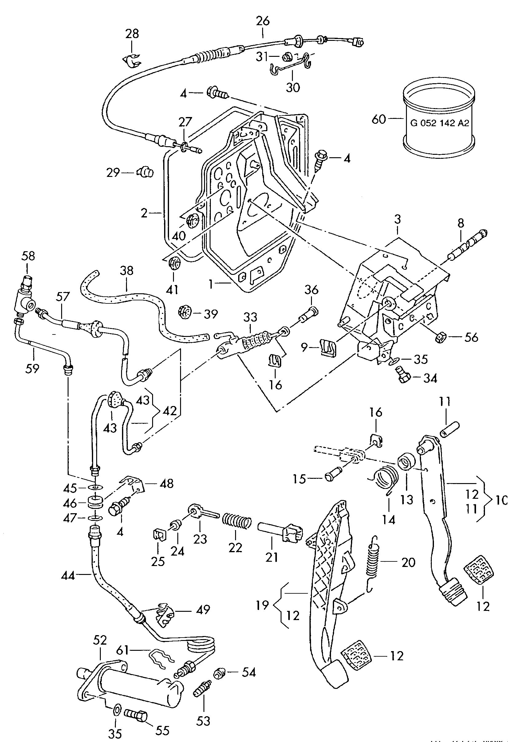 VW 7D1 721 335 - Трос, управління зчепленням avtolavka.club