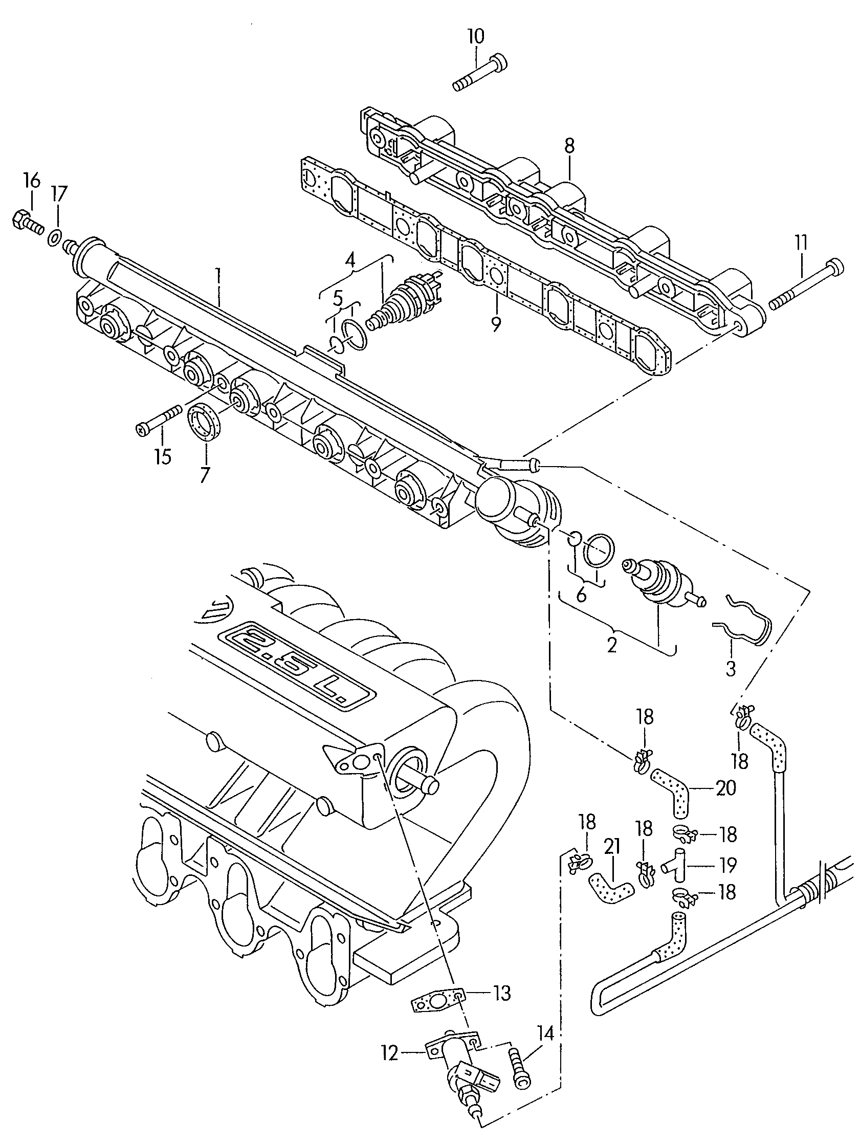 VW 073 198 031 - Комплект кілець ущільнювачів, клапанна форсунка avtolavka.club